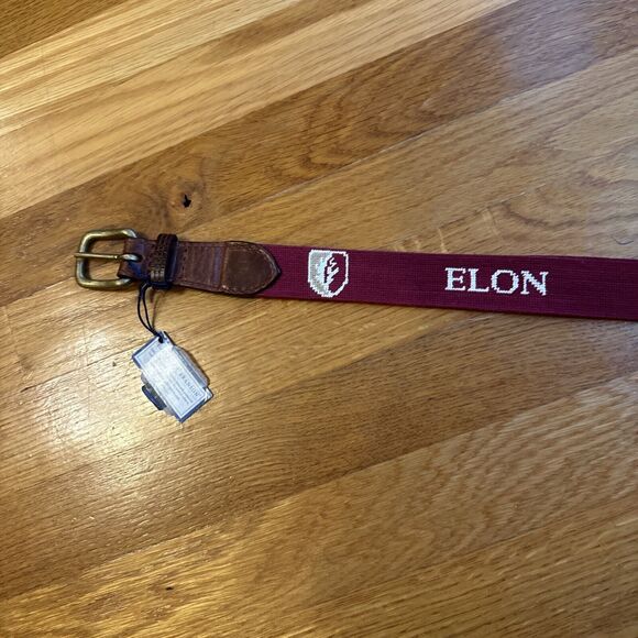 NWT Elon University Smathers & Branson Needlepoint Vintage Belt Size 32 - Picture 2 of 6